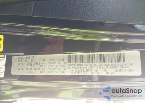 2020 Jeep Wrangler Unlimited Sport S 4X4 z USA, uszkodzony, nr VIN 1C4HJXDN5LW327476